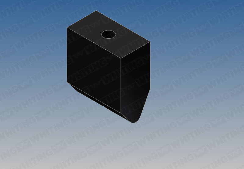2` Rubber Track Stop Bumper